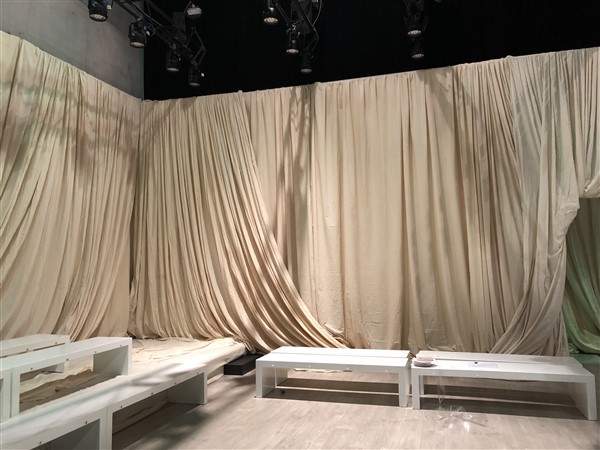 Calico draping fashion show fashion week sydney the look drape hire